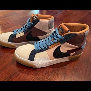 Nike SB Skateboard Blazer Mid Mosaic Brown